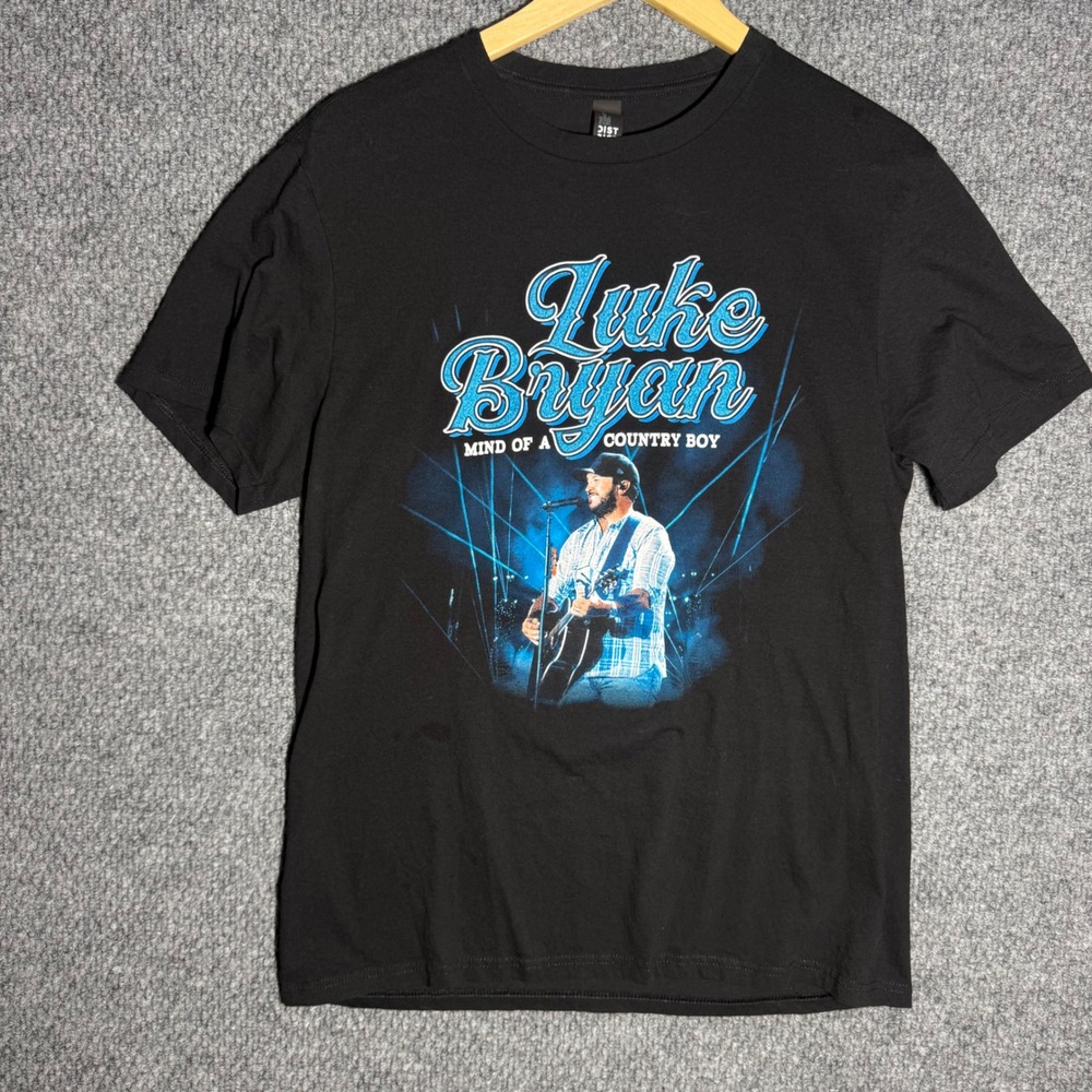 Luke Bryan Mind of a Country Boy Tour 2024 T-Shirt Black Concert Tee Mens Large